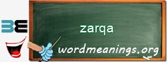 WordMeaning blackboard for zarqa